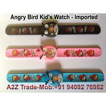 Angry Bird Unisex Kids Slap On Wrist Watch for Only $9.99 + Shipping for Everyone!,Cartoon Angry Bird Unisex slap watch Kids Girls Boys Quartz Wrist Watches